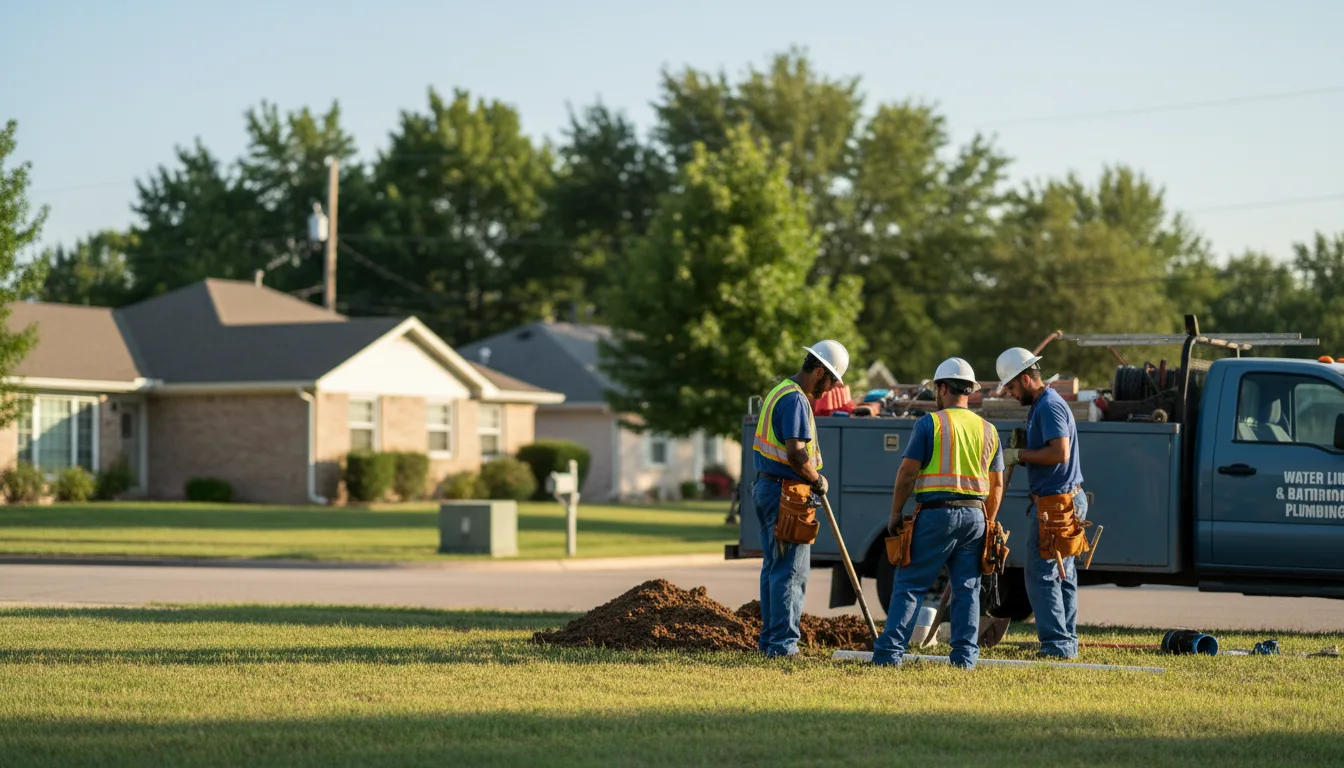 Residential water line and bathroom plumbing service in Fairborn, OH